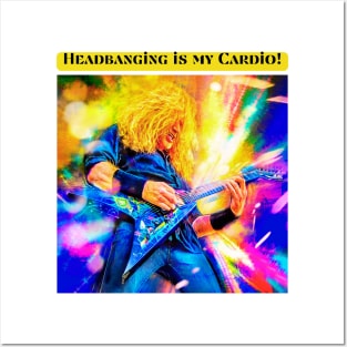 'Headbanging is my Cardio' Posters and Art